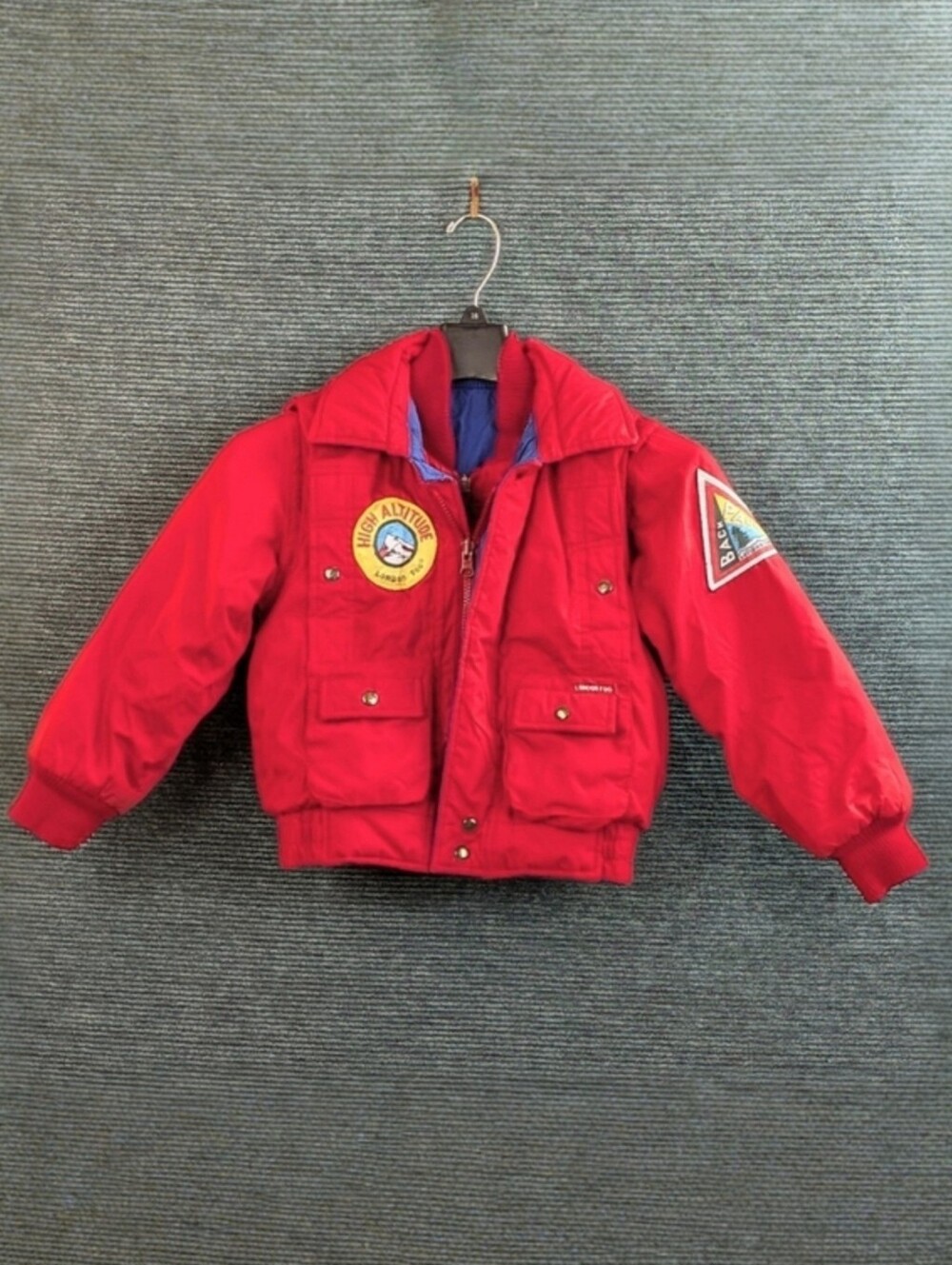 Vintage 90s London Fog Child's Jacket & Vest Reversible With Patches